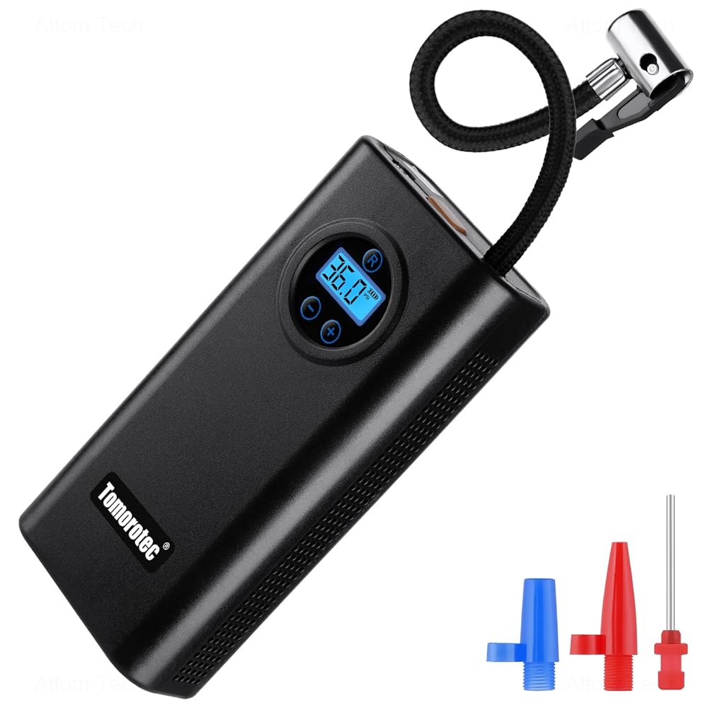 Tomorotec Portable Tire Inflator Max 150 PSI Air Compressor with Rapid Inflation, Digital Display & USB Charging - Your Compact & Powerful Solution for Quick and Precise Tire Maintenance